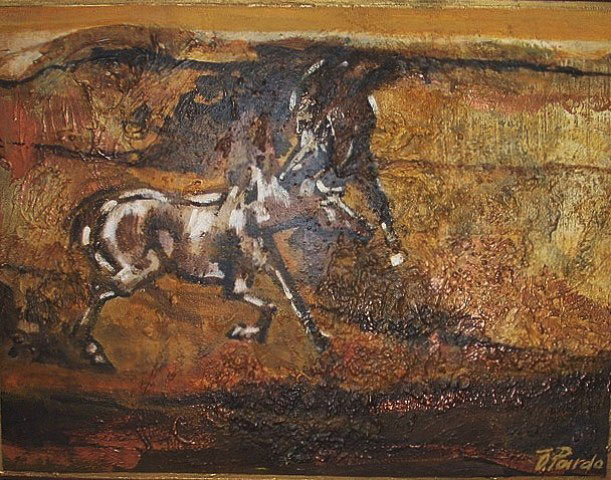 Cuadro Caballos en la Monta�a VENDIDO de Pardo Orlando (2/11/1930- 24/08/2014)