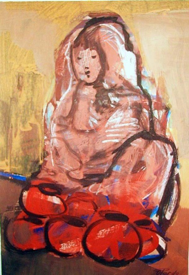 Cuadro Amor y Tierra Cacharros de Pardo Orlando (2/11/1930- 24/08/2014)