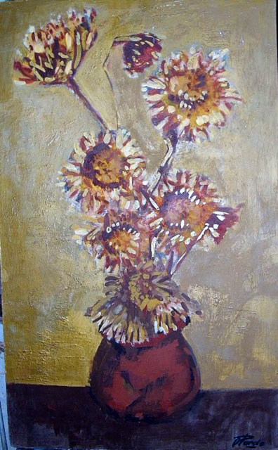 Cuadro Cacharro con Cardo en Flor de Pardo Orlando (2/11/1930- 24/08/2014)