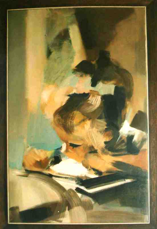 Cuadro Ni�a leyendo de Pardo Orlando (2/11/1930- 24/08/2014)