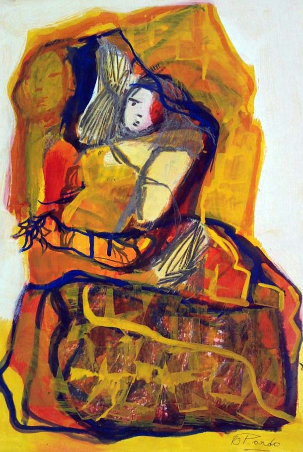 Cuadro Maternidad Andina de Pardo Orlando (2/11/1930- 24/08/2014)