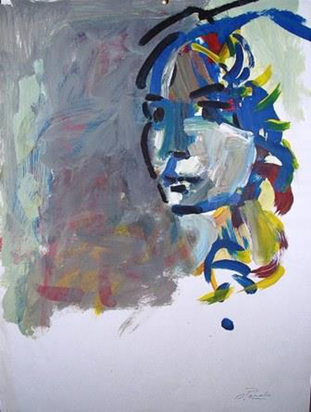 Cuadro Perfil en Azul de Pardo Orlando (2/11/1930- 24/08/2014)